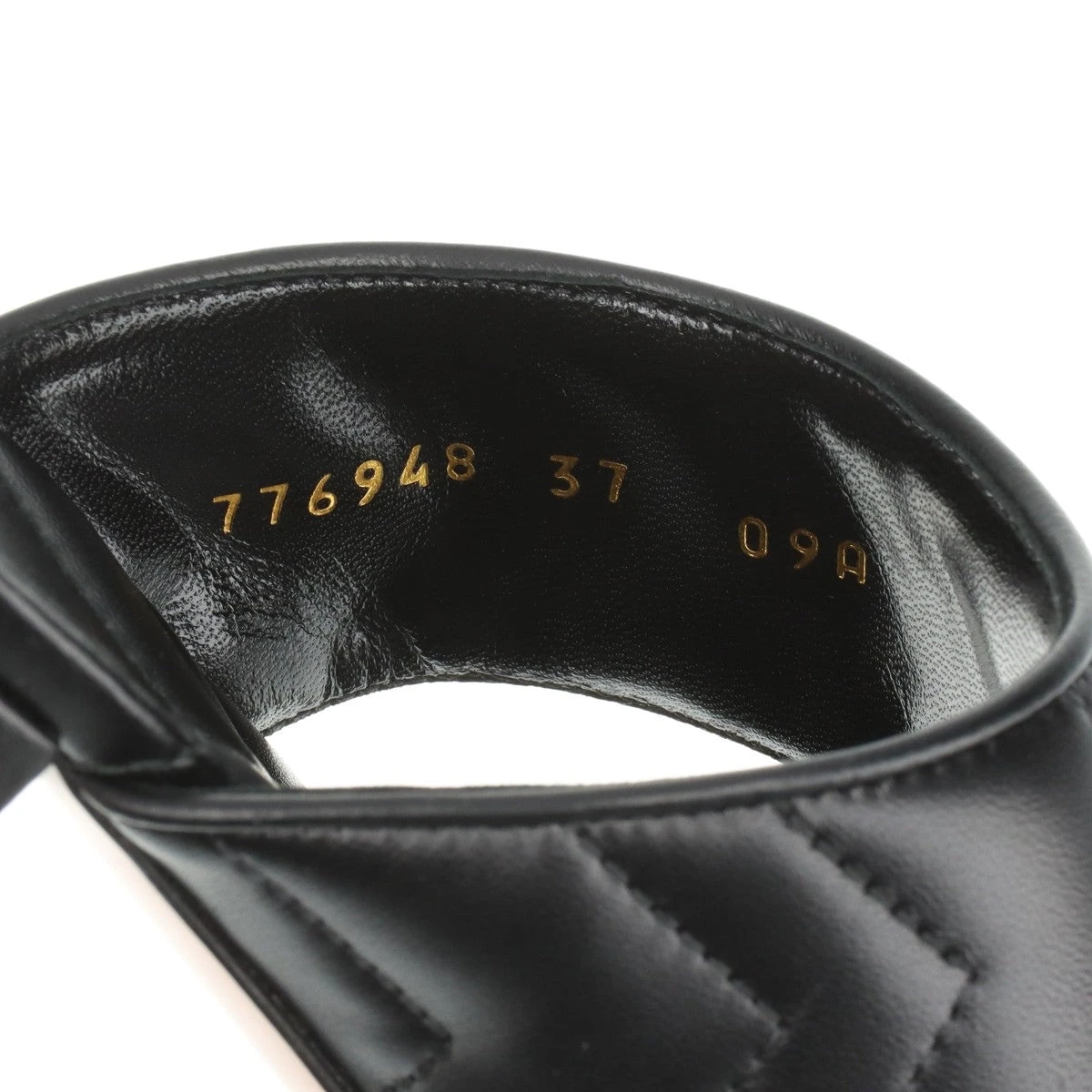 グッチ GGマーモント レザー サンダル 37 レディース ブラック