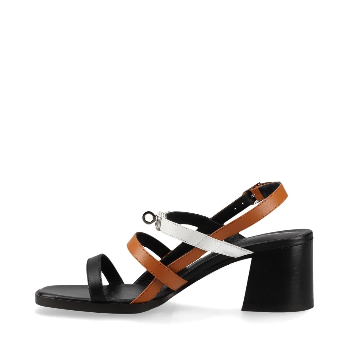 エルメス イブ レザー サンダル 37 レディース ブラック