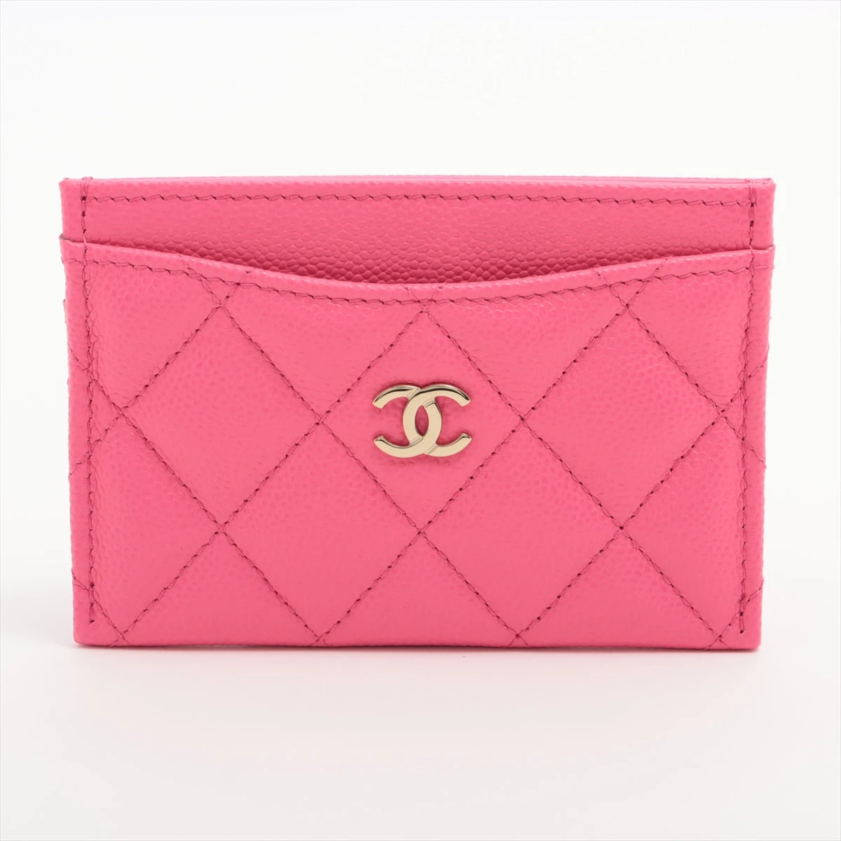 CHANEL キャビアスキン マトラッセ カードケース 25s ピンク CHANEL - 新品未使用 シャネル クラシック フラップ カード