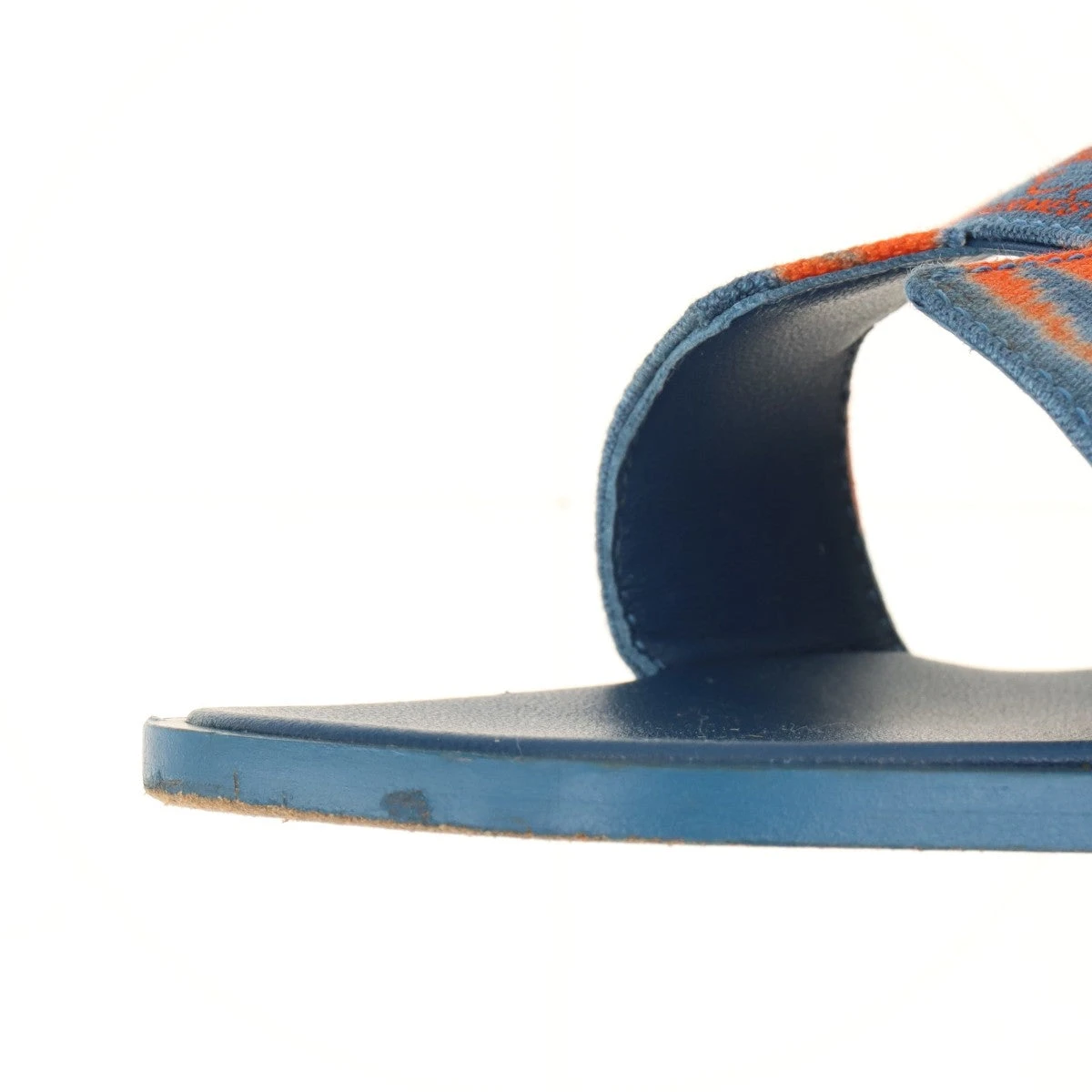 エルメス オラン レザー×ファブリック サンダル 39 1/2