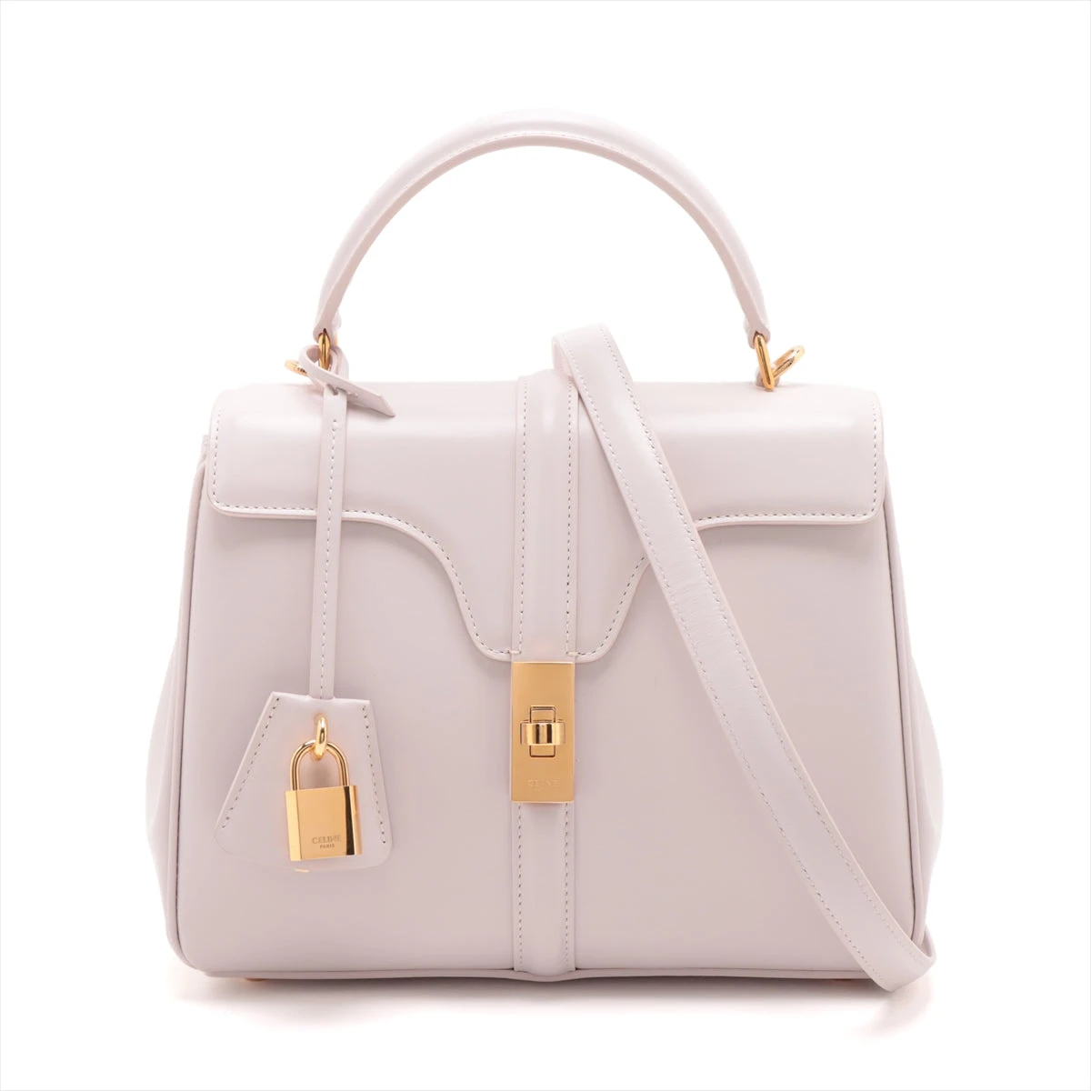 国内発 CELINE 16 セーズ スモール 2WAYハンドバッグ 人気 セリーヌ 16セーズ スモール レザー 2WAYハンドバッグ ピンク