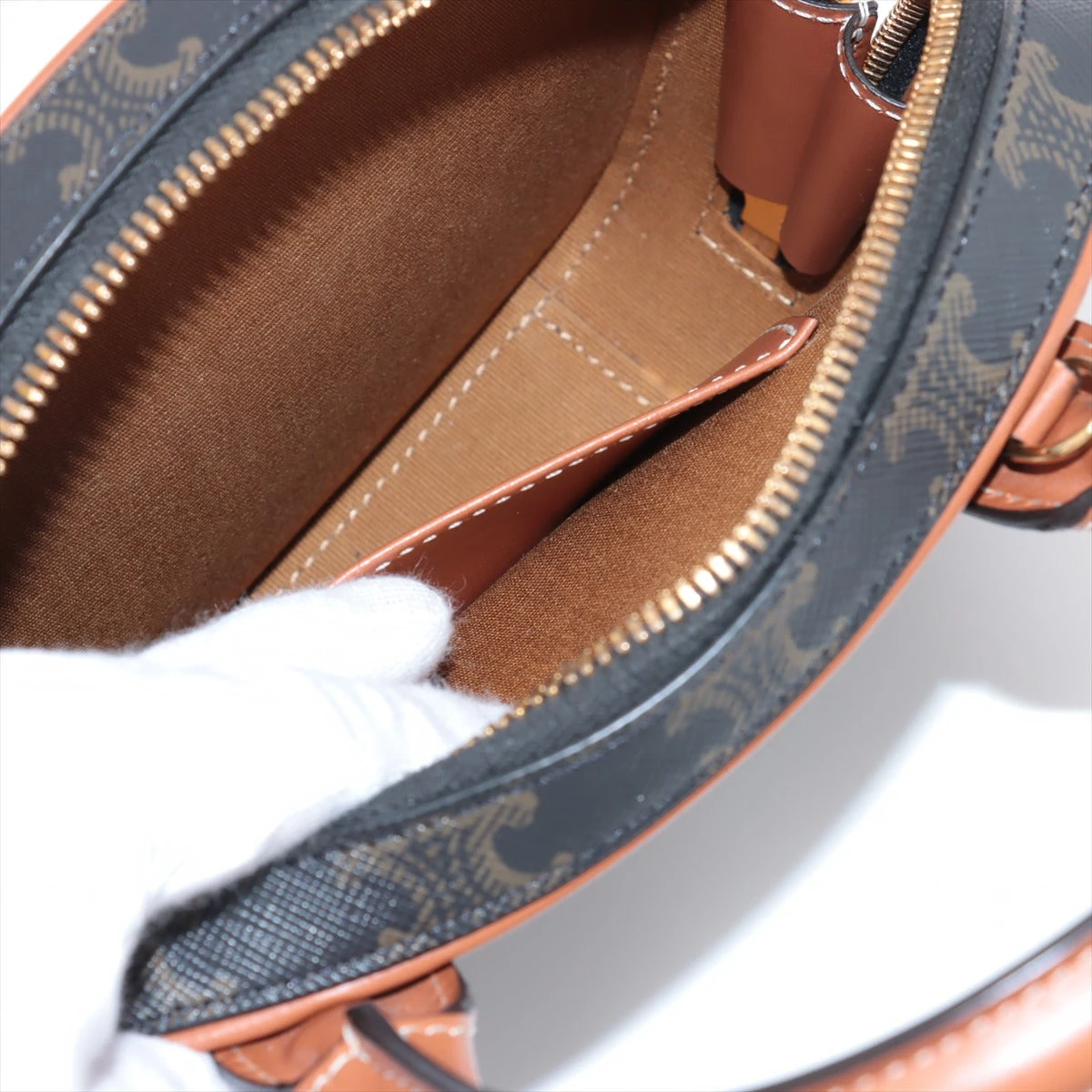 CELINE 2WAYバッグ タブー PVC ダークブラウン トリオンフ CELINE - CELINE 2WAYバッグ タブー PVC ダークブラウン トリオンフの