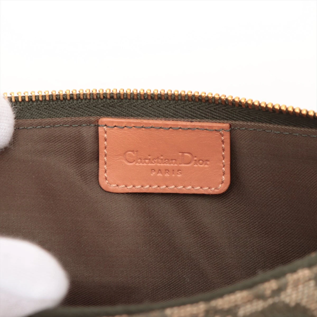 クリスチャンディオール トロッター サドルバッグ キャンバス×レザー