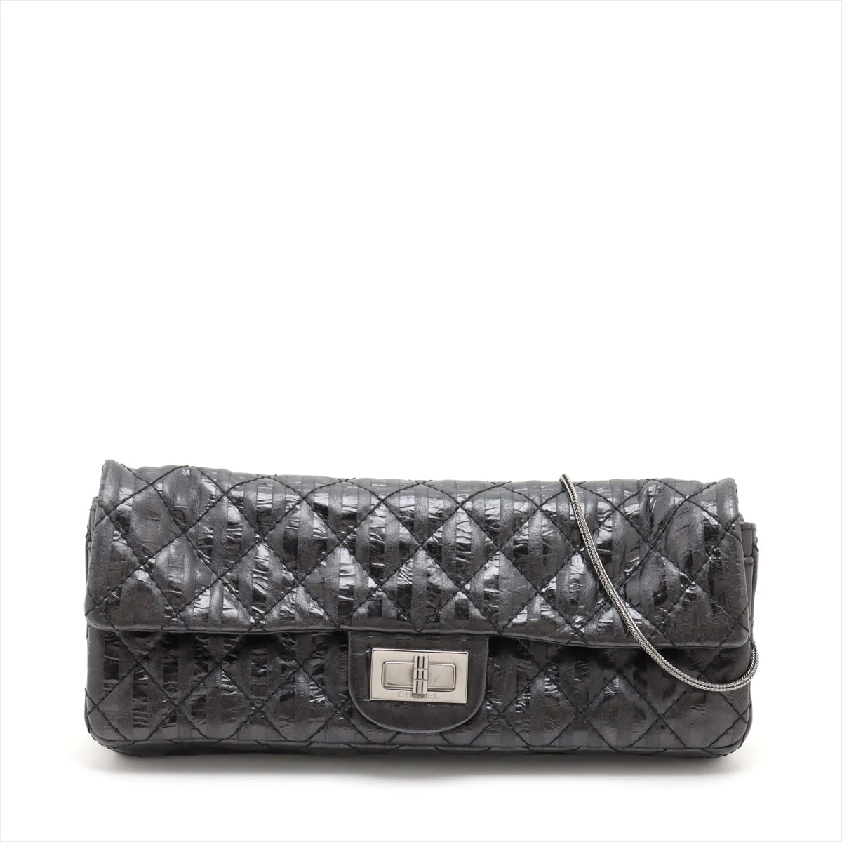 シャネルナイロンマトラッセショルダーバック2.55 ブラックチェーン