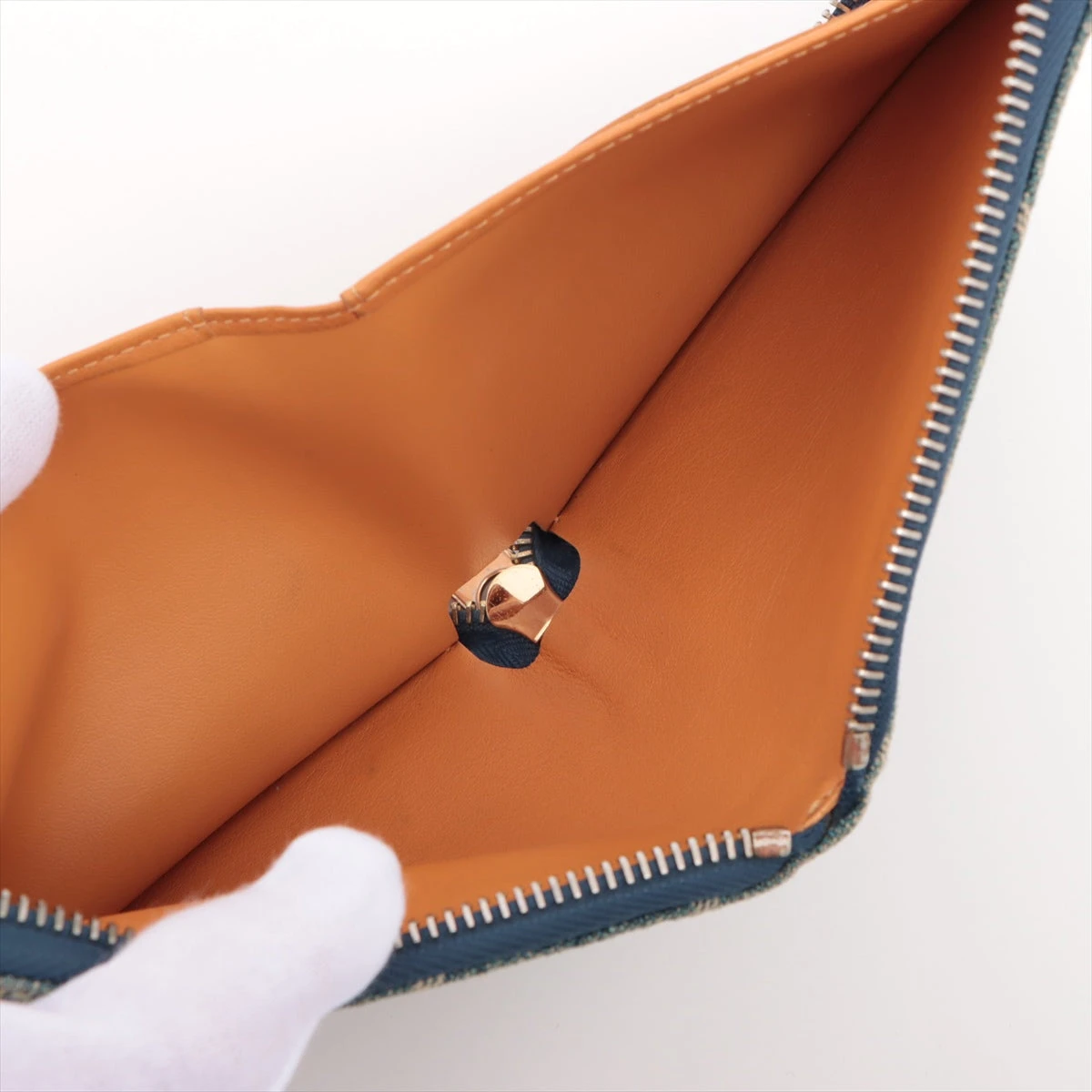 ヴィトン モノグラムデニム ミニジッピー M95342 ブルー 二