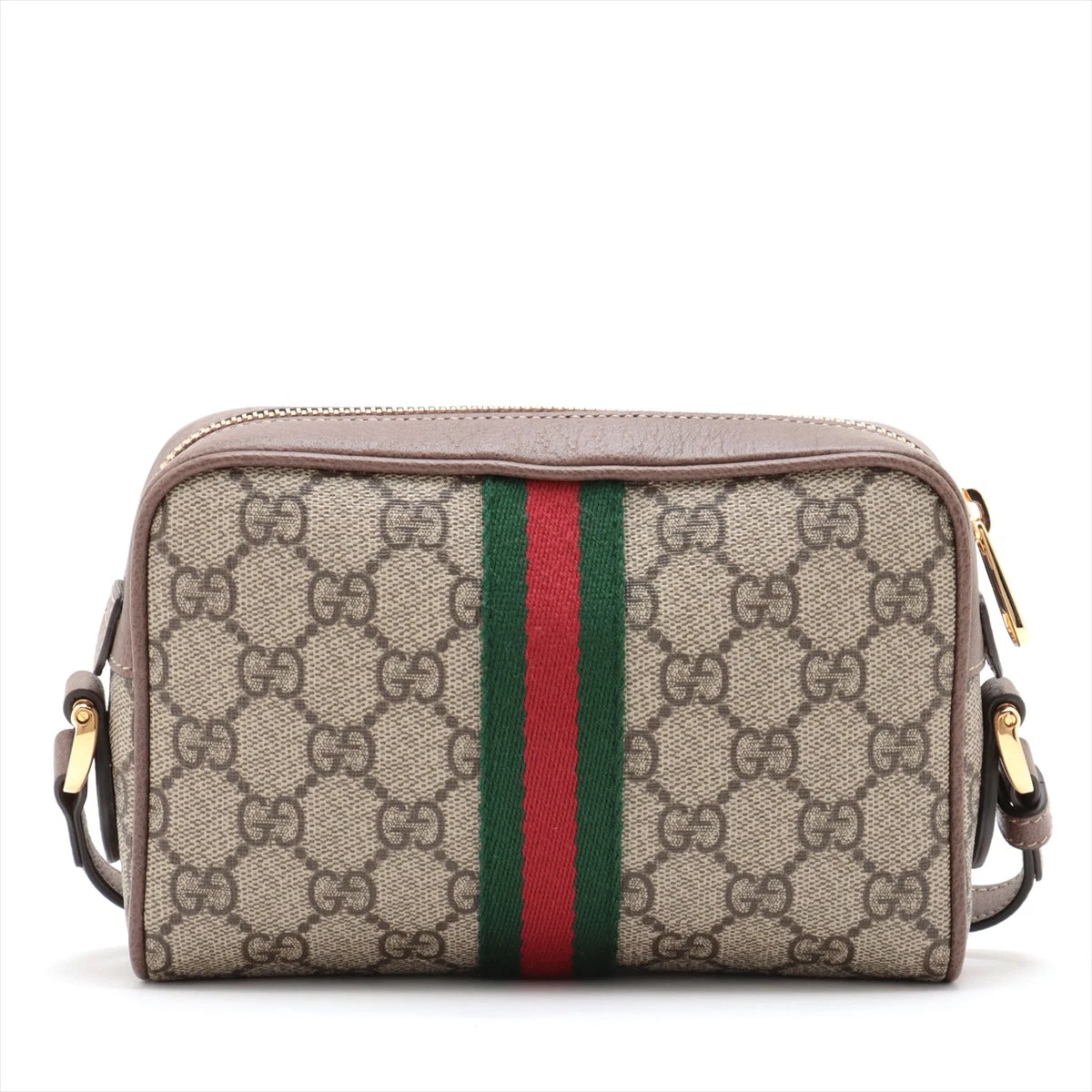 グッチ GGスプリーム オフィディア PVC×レザー ショルダーバッグ  