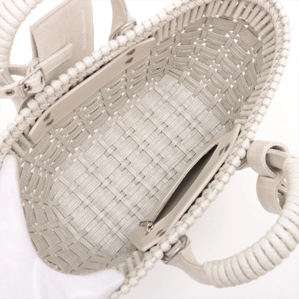 バレンシアガ ビストロバスケットバッグXS ストロー カゴバッグ