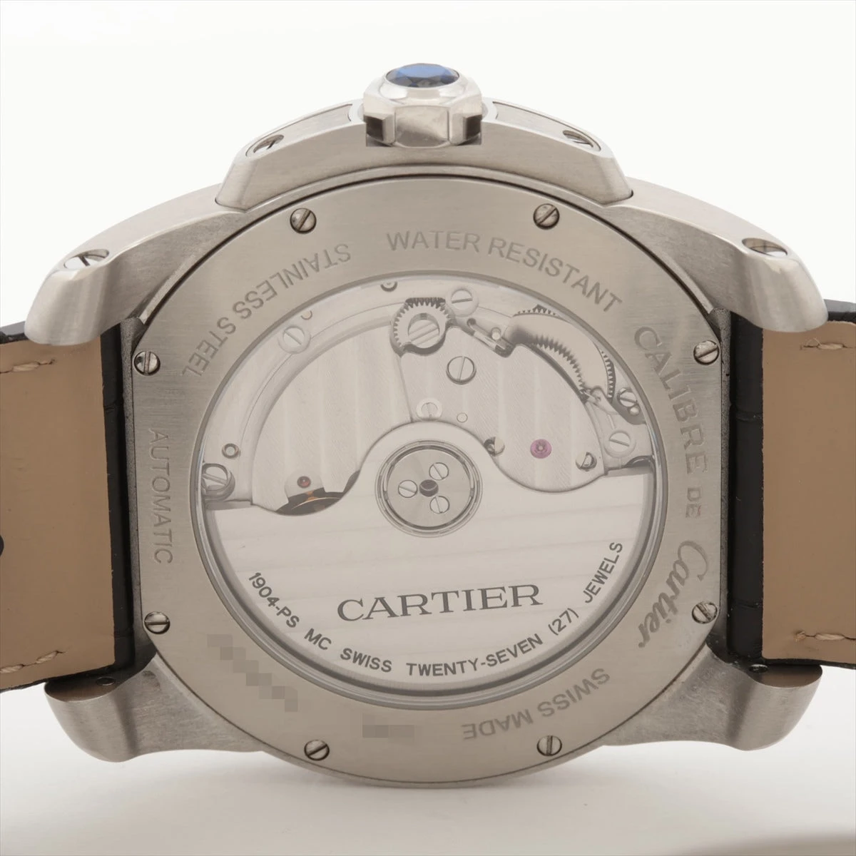 カリブル　ドゥ　カルティエ38mm WSCA0003 SS 革バンド　ホワイト 新品)CARTIER カルティエ カリブル ドゥ カルティエ WSCA0003
