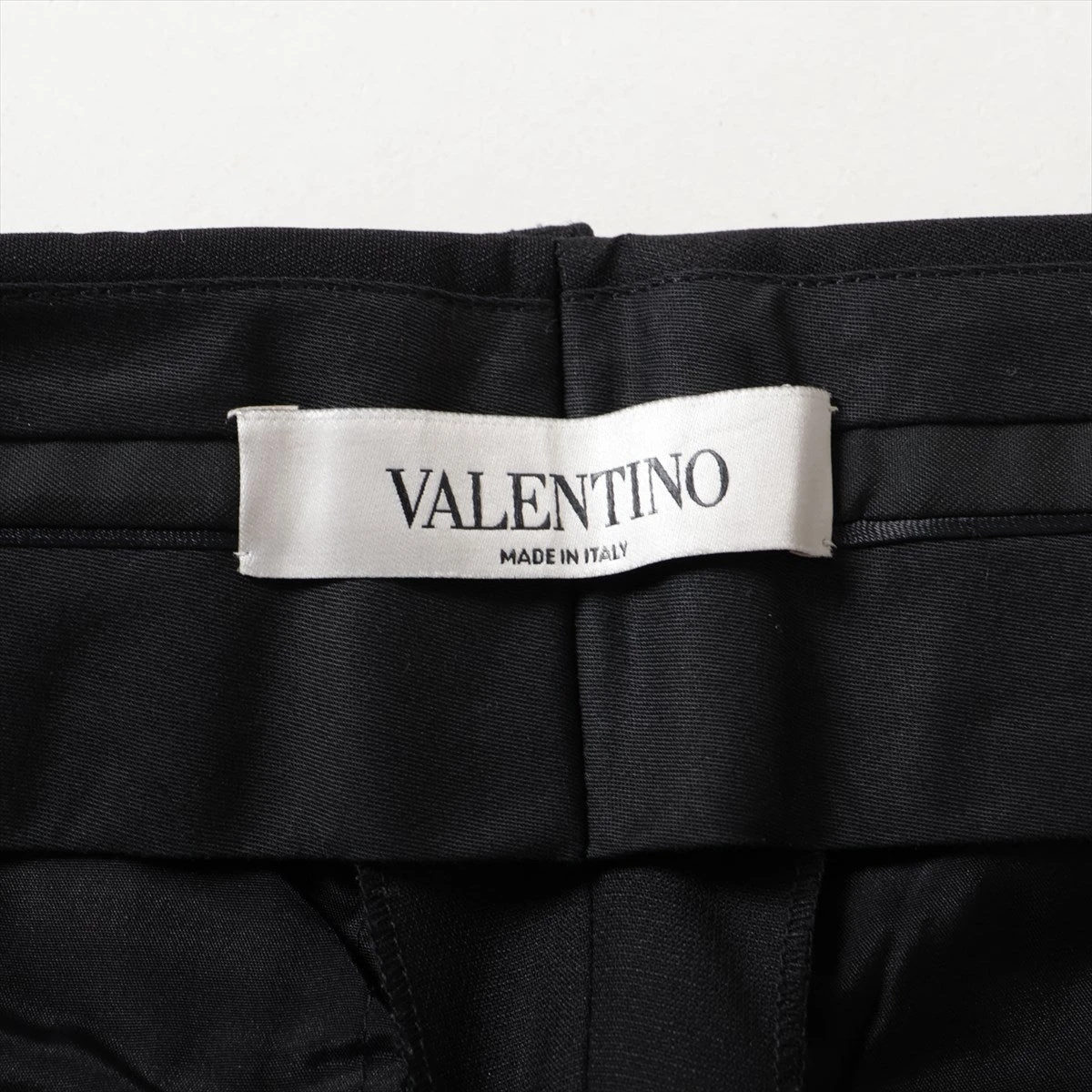 ヴァレンティノ ウール×シルク スラックス 42 レディース ブラック  