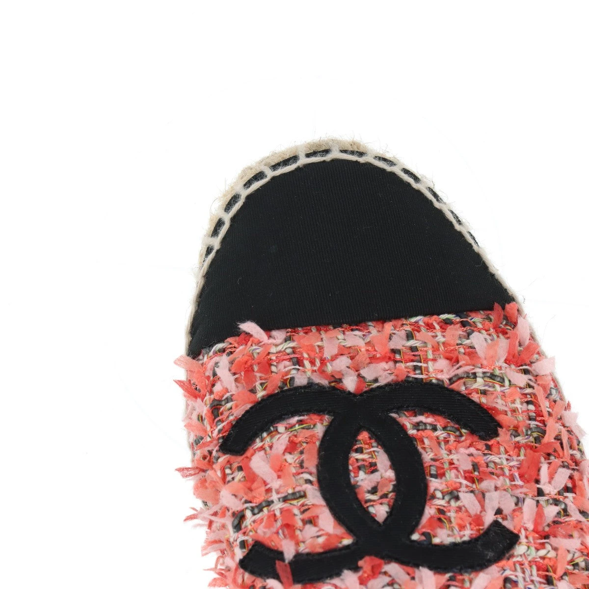 大胆なCCロゴ☆ツイード素材☆上品★CHANEL★エスパドリーユ 中古・古着通販】CHANEL (シャネル) ココマーク刺繍