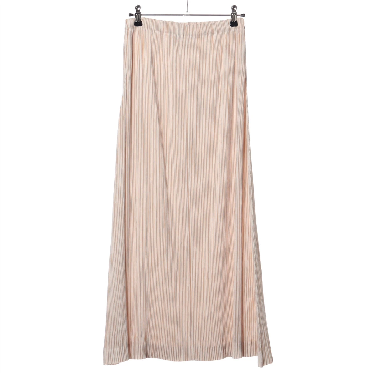 イッセイミヤケ ポリエステル スカート 2 レディース ベージュ