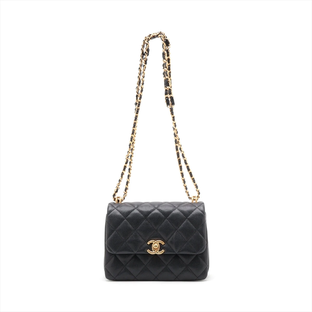シャネル ミニマトラッセ キャビアスキン チェーンショルダー