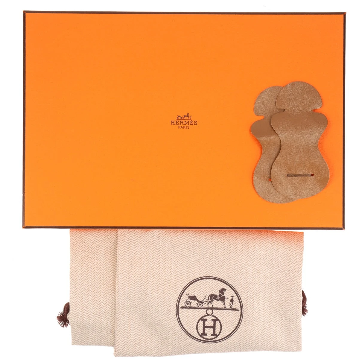 HERMES H型サンダル 43 ベージュ レザーキャンバス エルメス オアジス レザー サンダル 36 1/2 レディース ホワイト