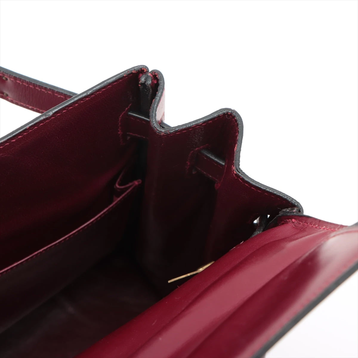 格安✨エルメス　ケリー　ハンドバッグ　ボルドー　ボックスカーフ　ゴールド金具 エルメス ケリー 25cm 内縫い ボルドー ボックスカーフ ゴールド