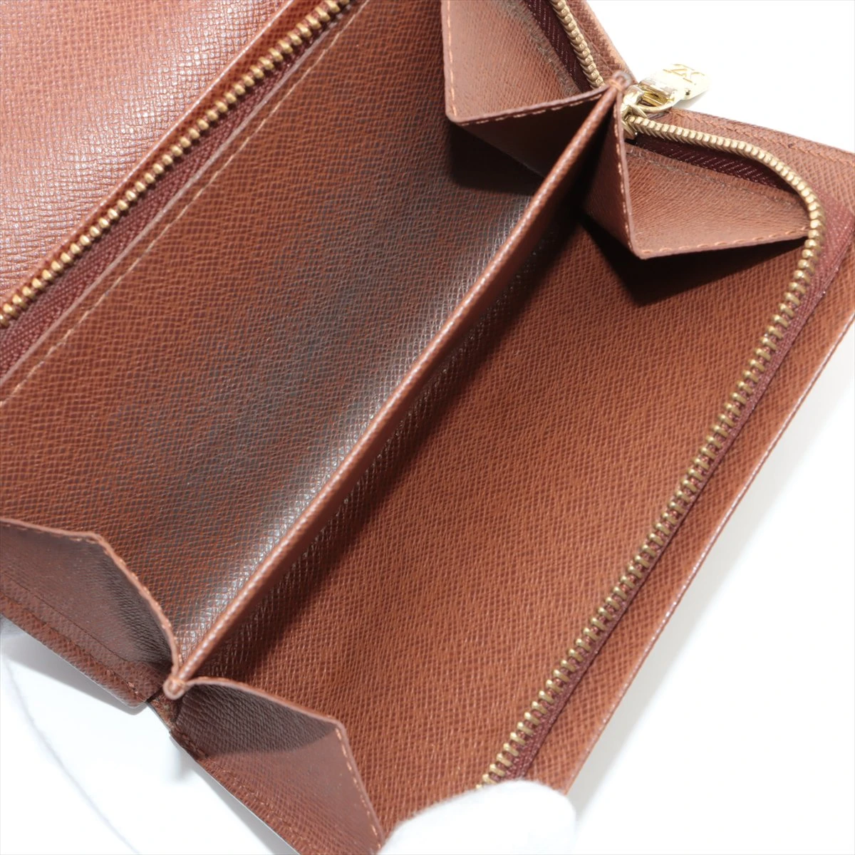 ヴィトン モノグラム ポルトモネジップ M61735 ブラウン