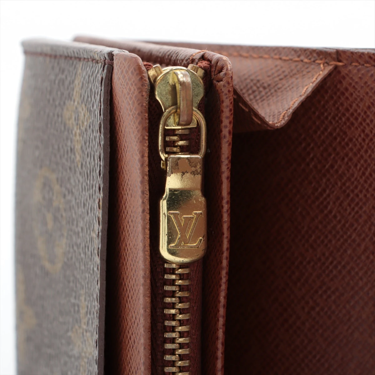 ヴィトン モノグラム ポルトモネジップ M61735 ブラウン