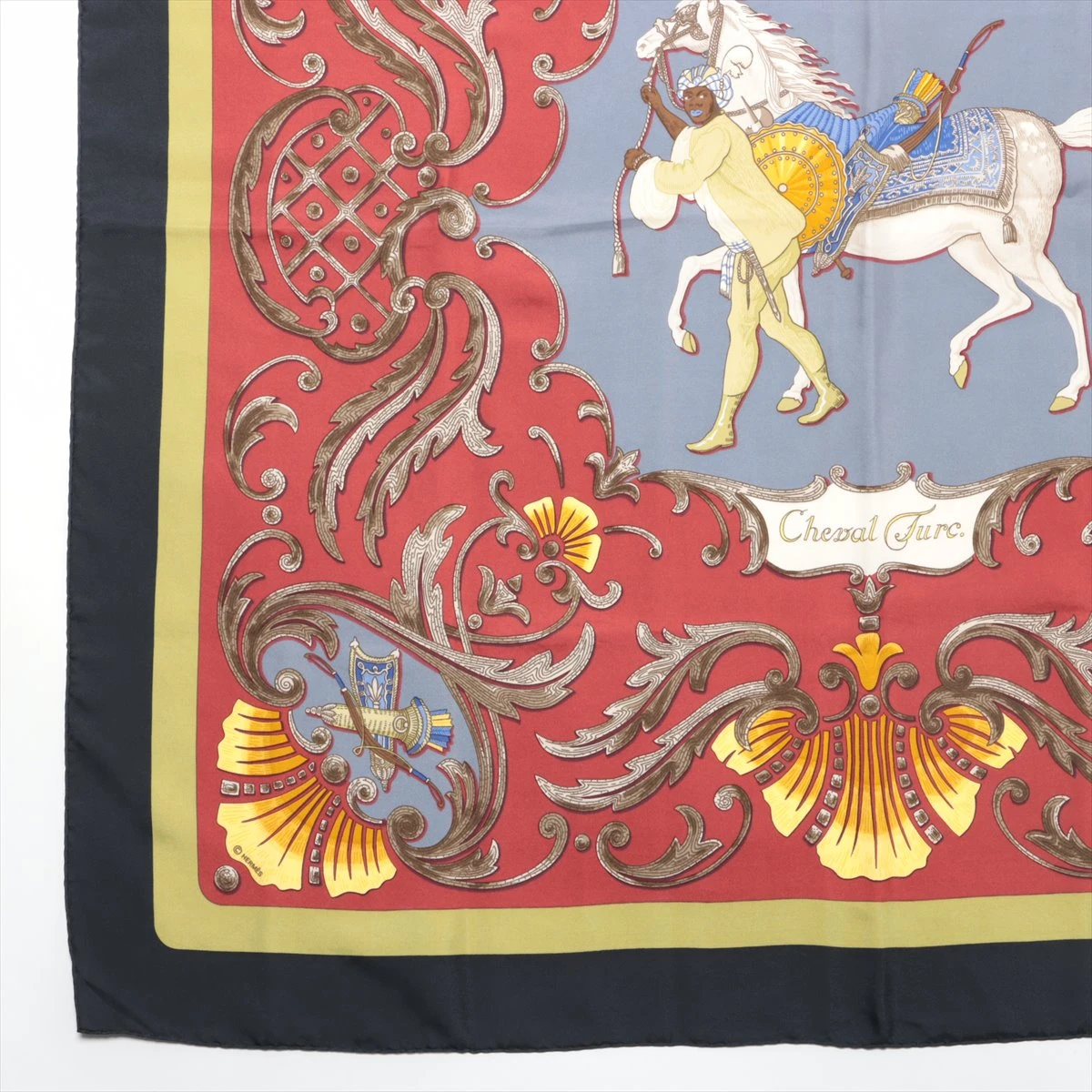 S*3様 Hermès シルクスカーフ カレ 90 Cheval Turc（トル エルメス カレ90 Cheval Turcトルコの馬 スカーフ シルク