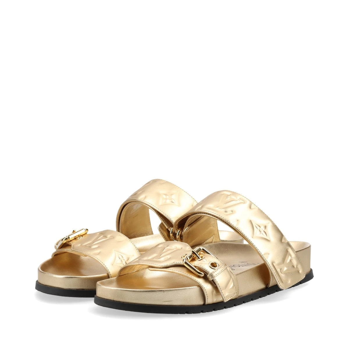 ヴィトン ボンディアライン 22年 レザー サンダル 36 レディース