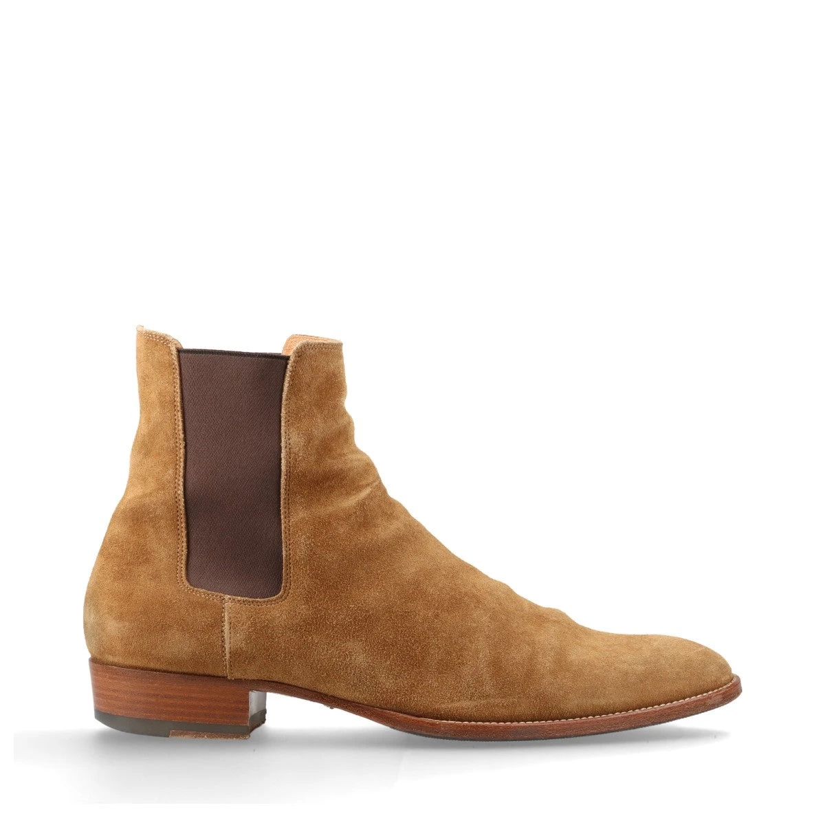 サンローランパリ スエード×ファブリック サイドゴアブーツ 42 メンズ