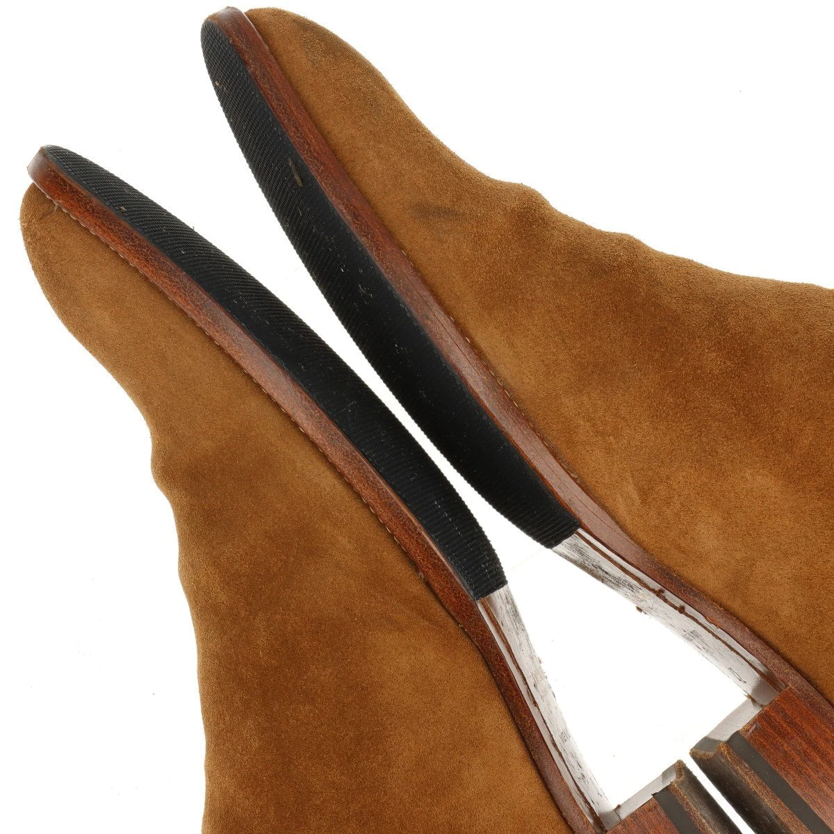 サンローランパリ スエード×ファブリック サイドゴアブーツ 42 メンズ