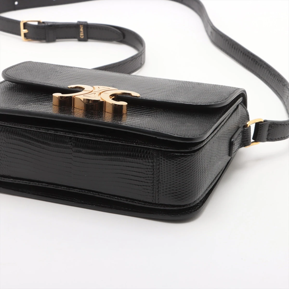 CELINE トリオンフ ショルダーバッグ(リザード)