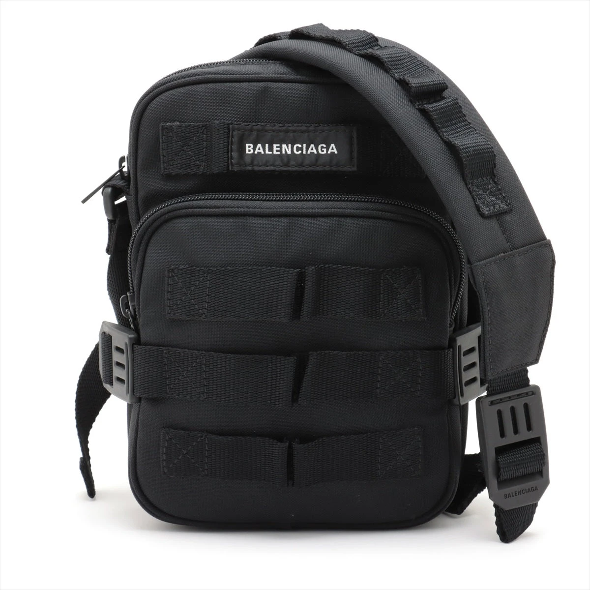 Men's Army Messenger Bag Small in Black | Balenciaga US