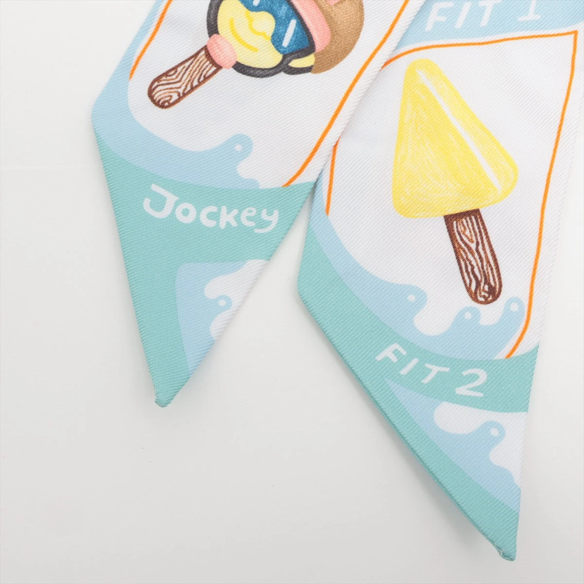 新品未使用エルメス スカーフ ツイリー ファニー・アイスクリーム HERMES エルメス ツイリー Funny Ice Cream ファニー アイスクリーム