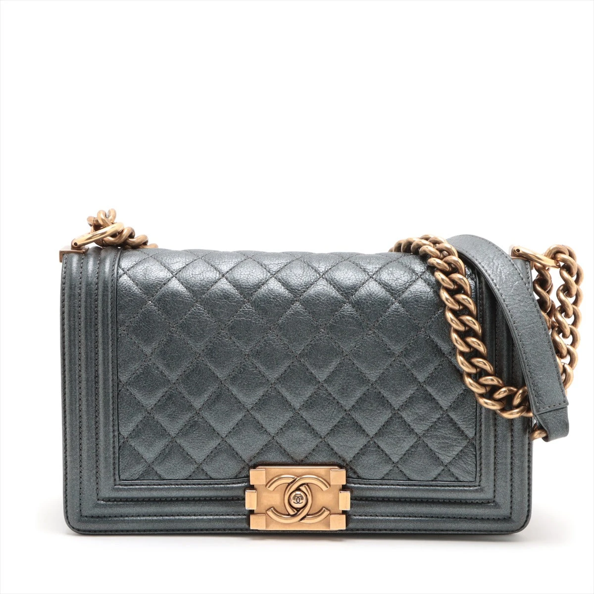 シャネル ボーイシャネル25 レザー チェーンショルダーバッグ
