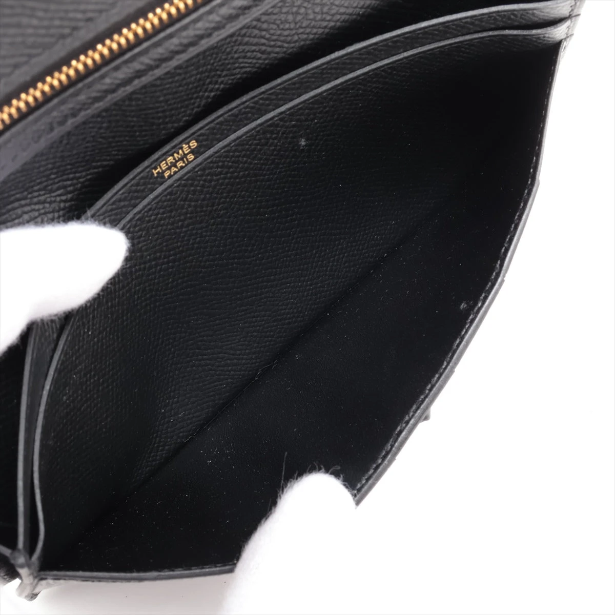 近年モデル】HERMES ベアンスフレ ヴォーエプソン ブラック X刻 長財布 