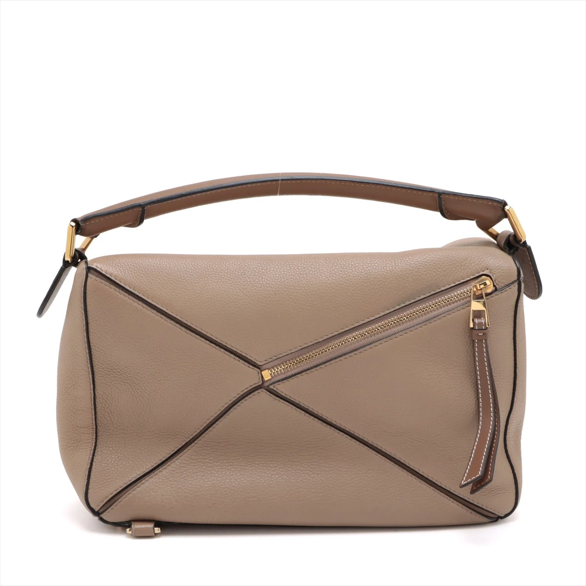 パズルバッグ スモール（スムースカーフ） ベージュ - LOEWE