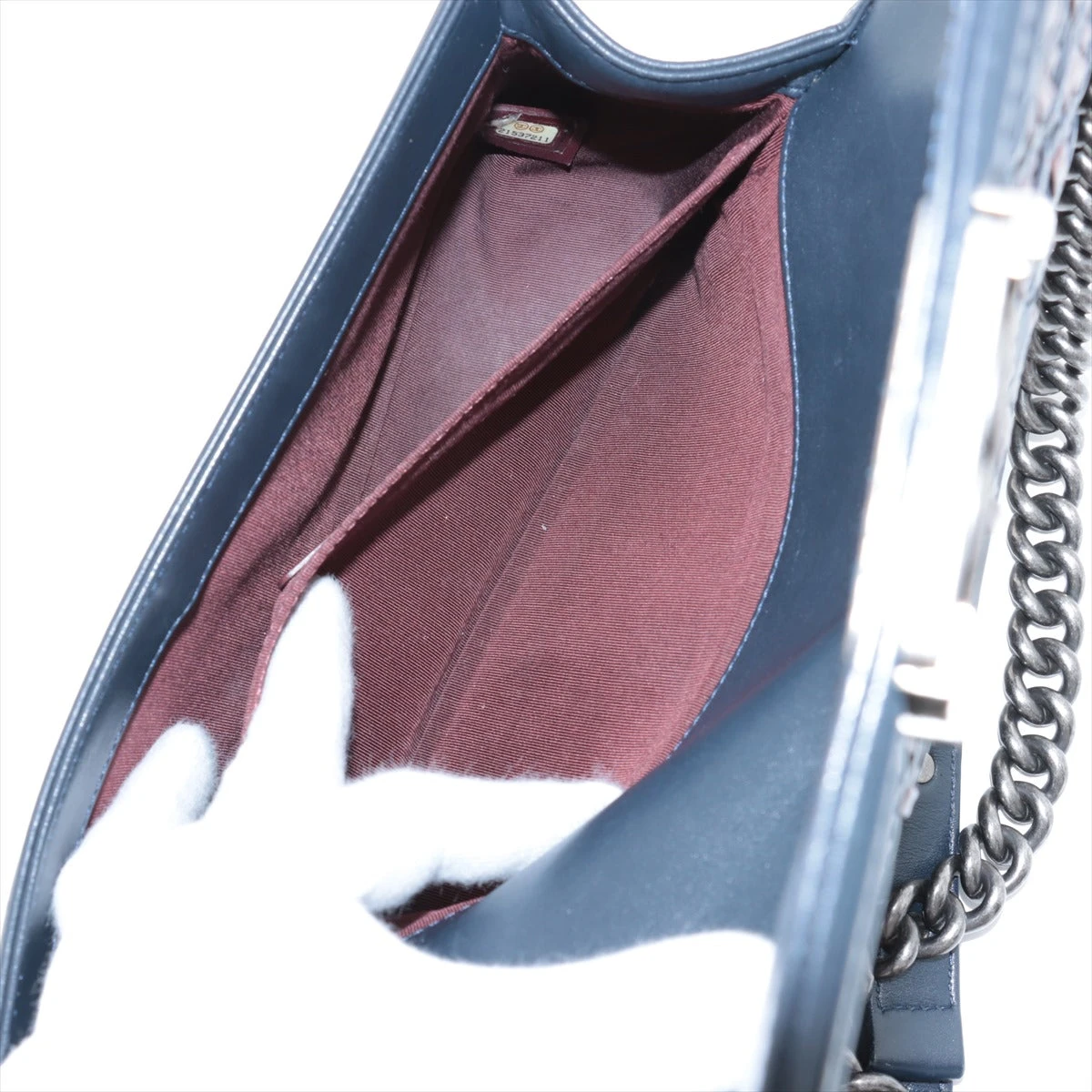 CHANEL ボルドー ネイビー ショルダーバッグ CHANEL ボルドー ネイビー ショルダーバッグ CHANEL シャネル