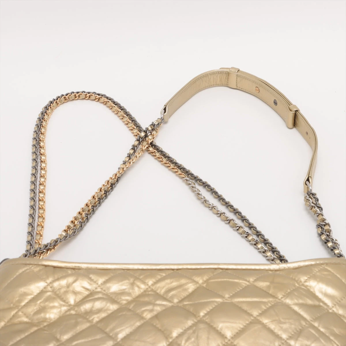 関税負担なし☆CHANEL ヴィンテージ ガブリエルショルダーバッグ シャネル ガブリエル ドゥ シャネル デニム×レザー チェーン