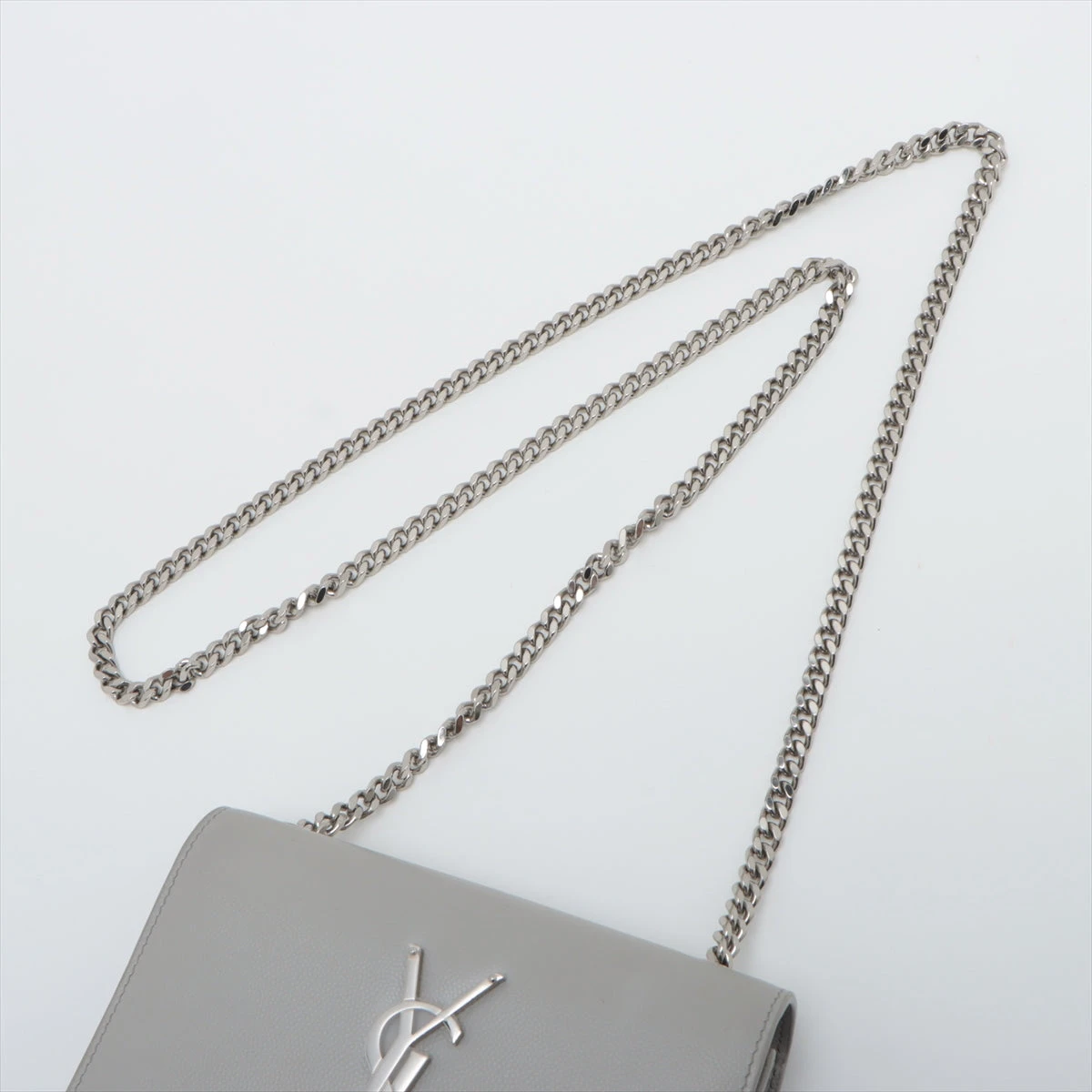 YSL サンローランパリケイトチェーンショルダーバッググレー