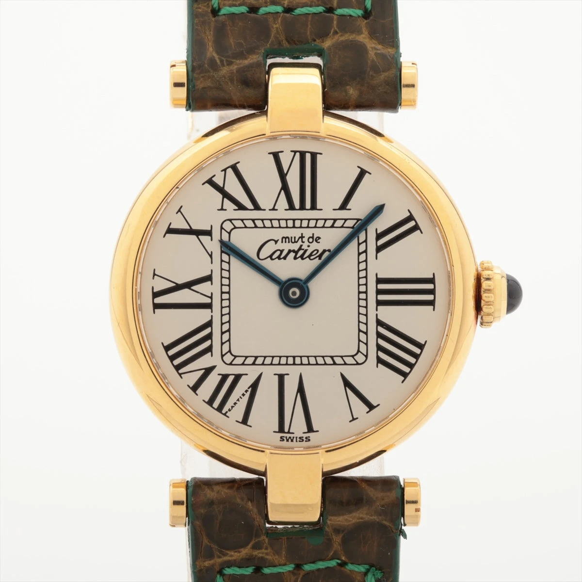Cartier ブラックレザー クォーツ時計 Cartier マストタンクデイト W1014354 クオーツ 腕時計 LM/26MM