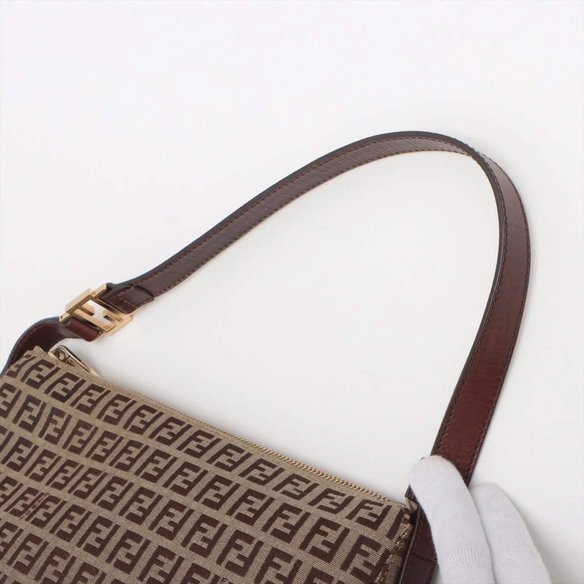 FENDI フェンディ ワンショルダー ズッキーノ キャンバス レザー