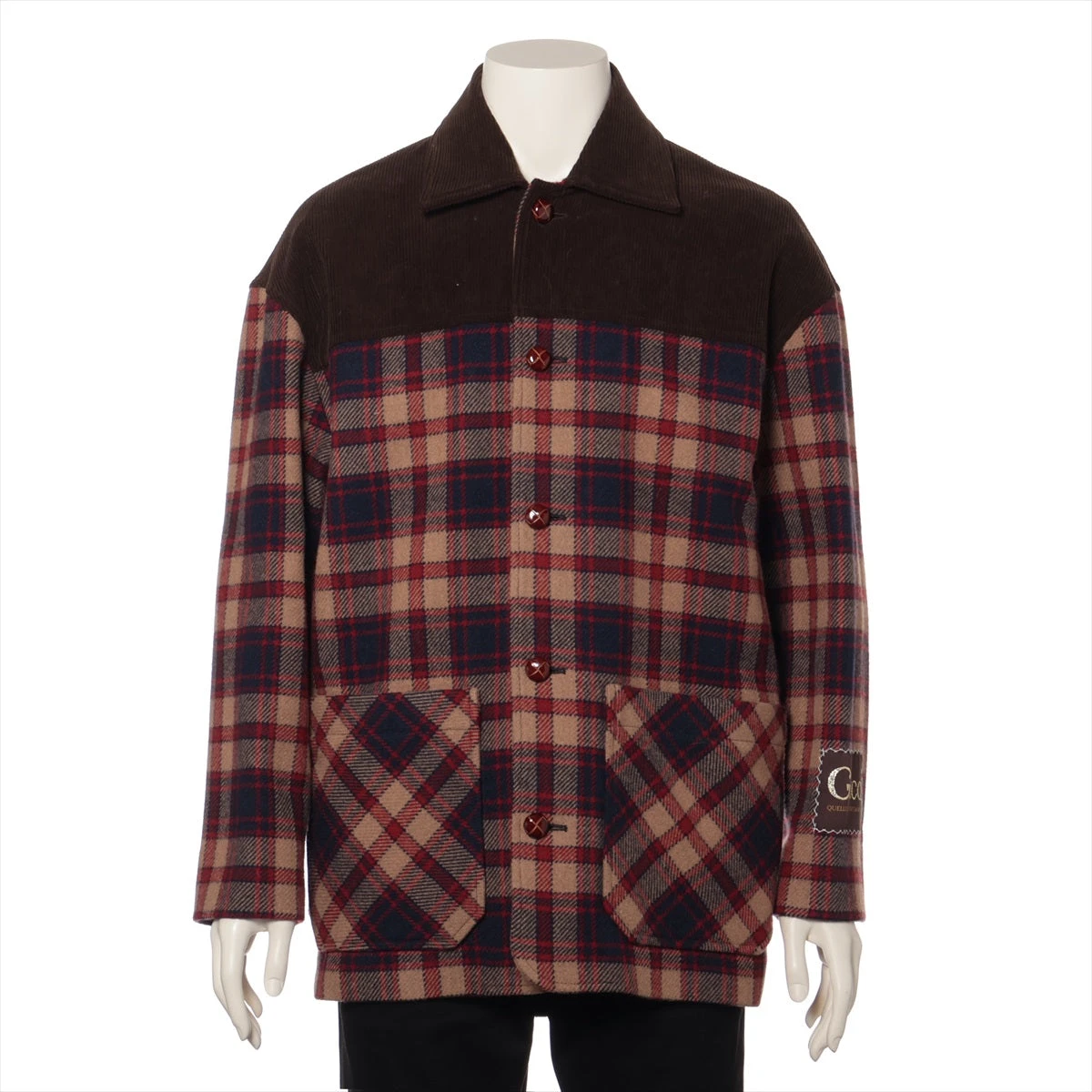 美品 GUCCI グッチ メルトン ウール ロングチェスターコート メンズ 44 美品 GUCCI グッチ メルトン ウール ロングチェスターコート メンズ 44