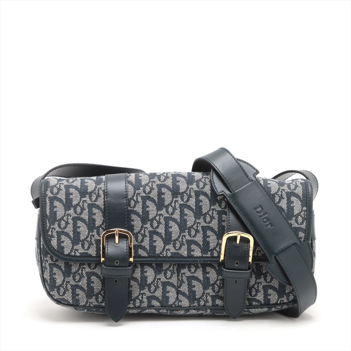 Christian Dior トロッター キャンバス レザー ショルダーバッグ