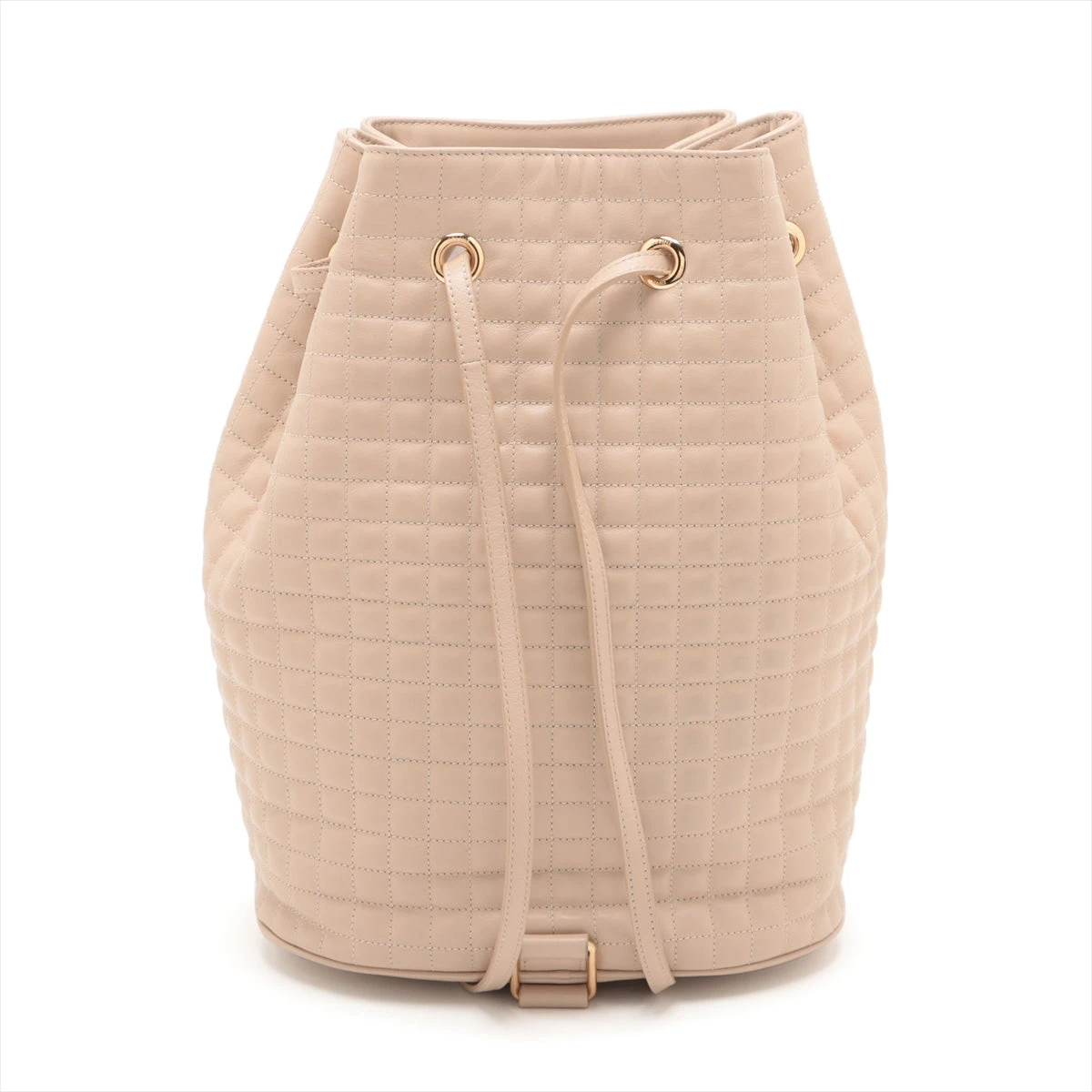 CÉLINE Cチャーム バックパック セリーヌ Cチャーム レザー バックパック/リュック ベージュ A3121208