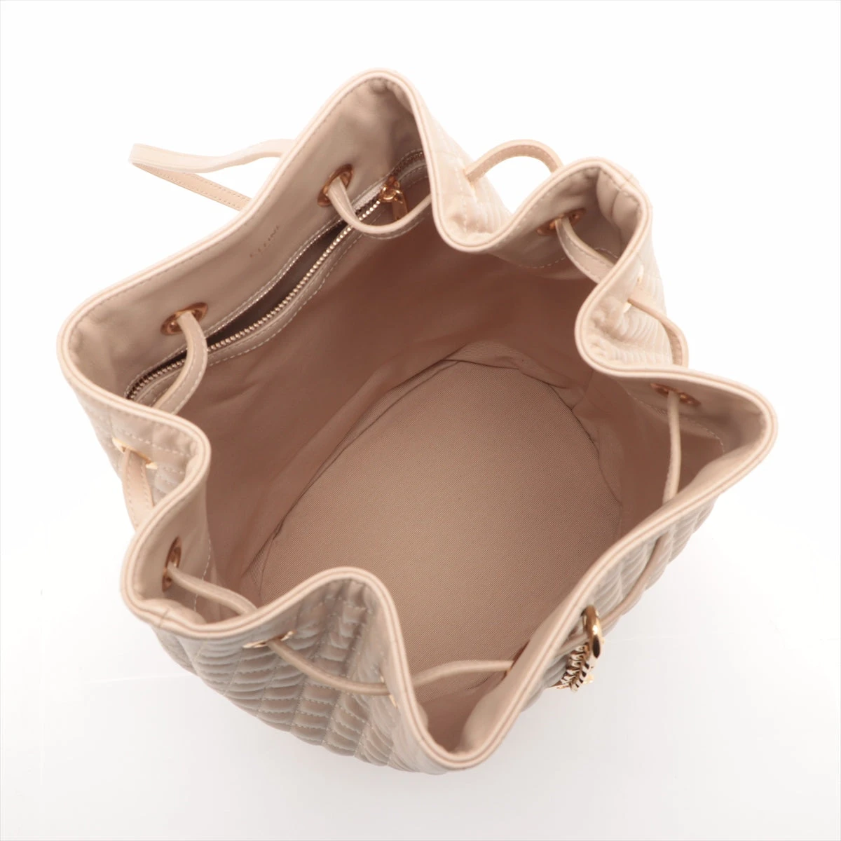 CÉLINE Cチャーム バックパック セリーヌ Cチャーム レザー バックパック/リュック ベージュ