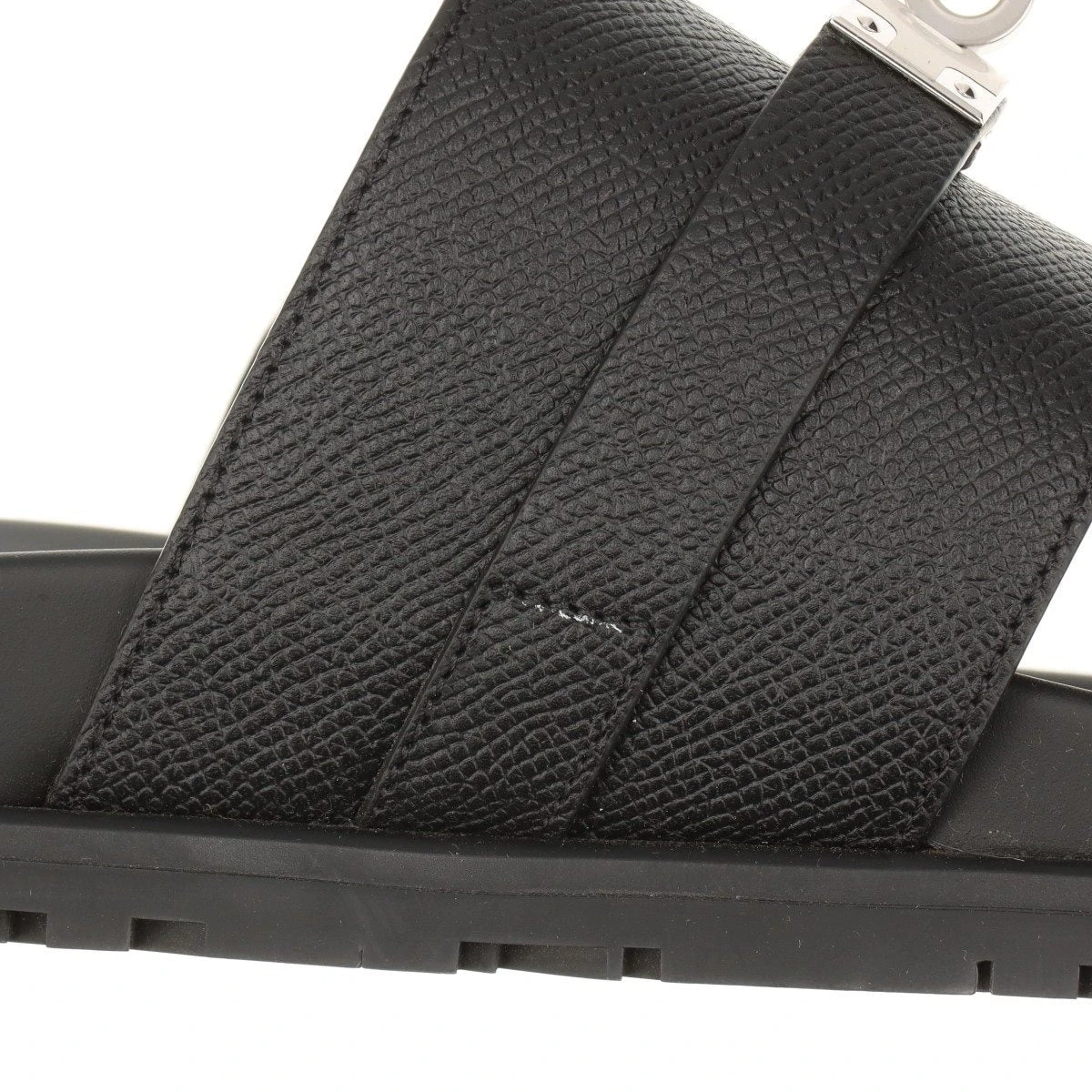 Hermsエルメス革靴レザーサンダル サンダル sandal 41 メンズ エルメス ジャクソン レザー サンダル 41 メンズ ブラック
