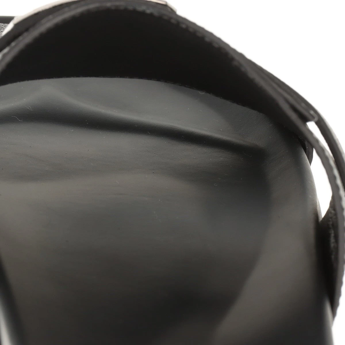 エルメス ジャクソン レザー サンダル 41 メンズ ブラック ケリー金具