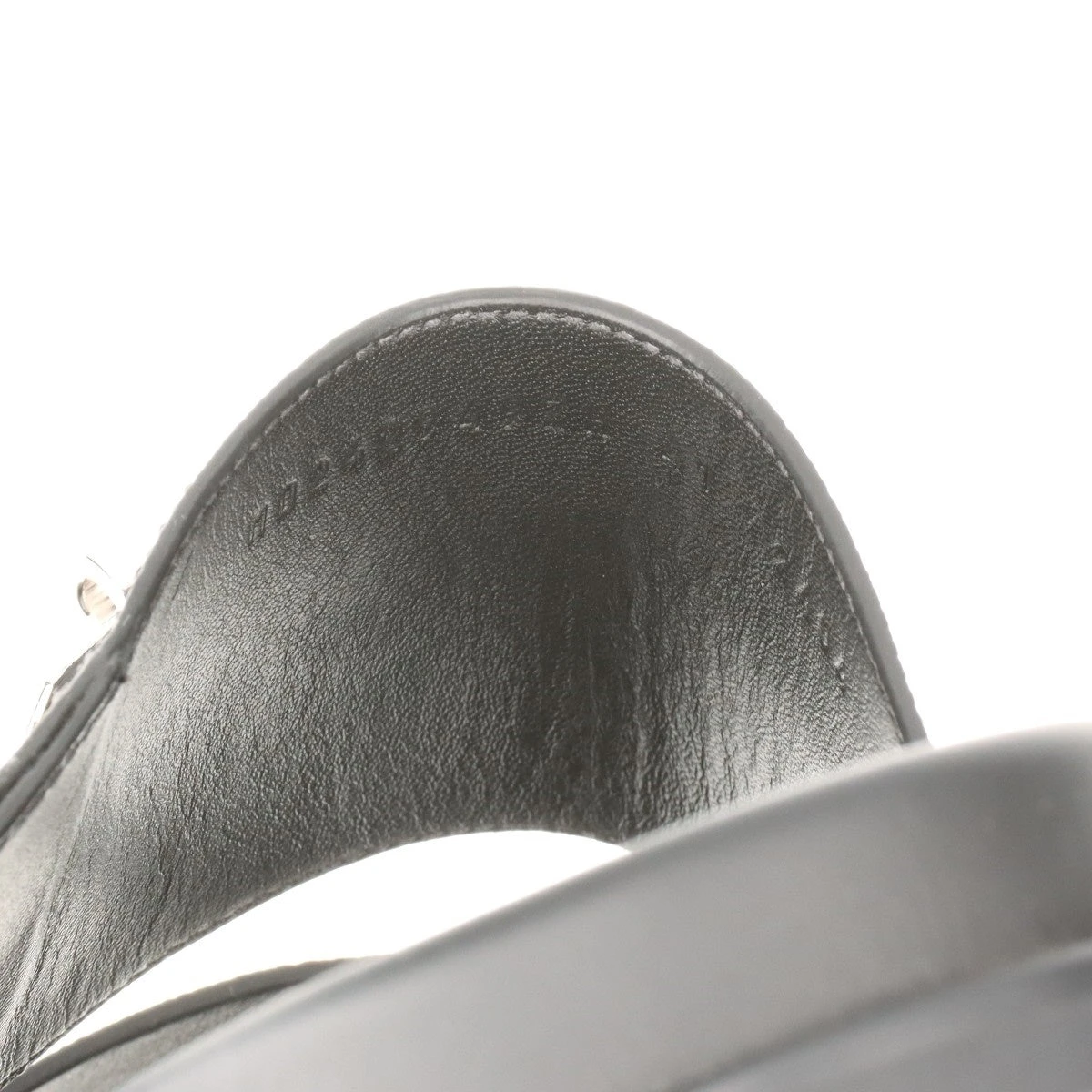 エルメス ジャクソン レザー サンダル 41 メンズ ブラック ケリー金具