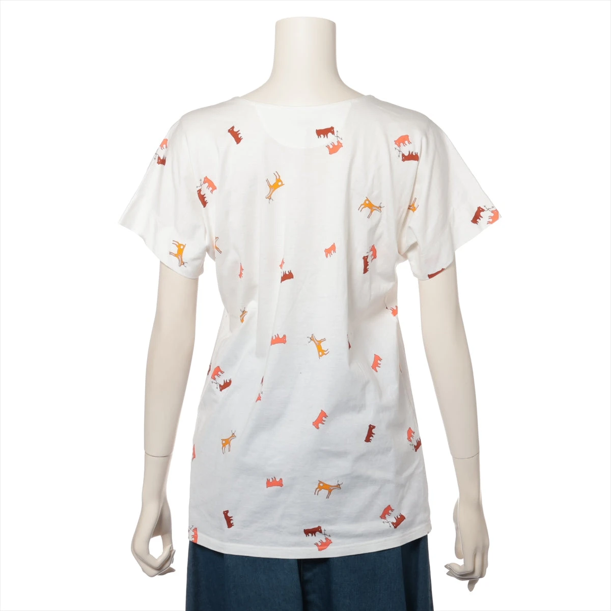 エルメス コットン Tシャツ 34 レディース マルチカラー カチナ 