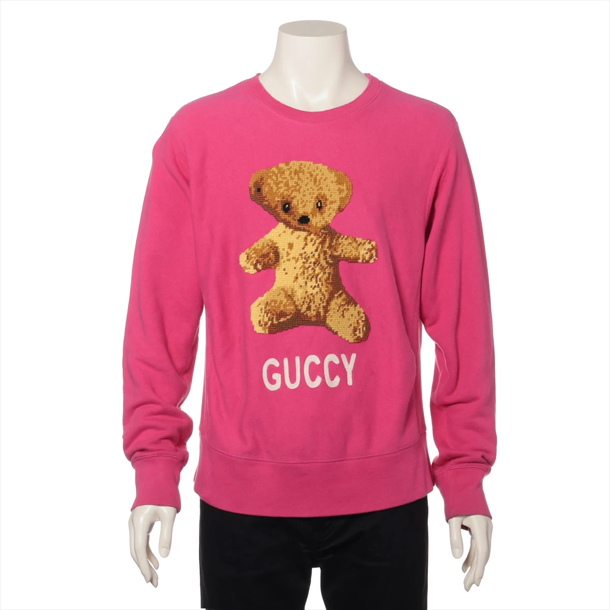 GUCCI グッチ スウェット ベア クマ ピンク ダメージ トレーナー