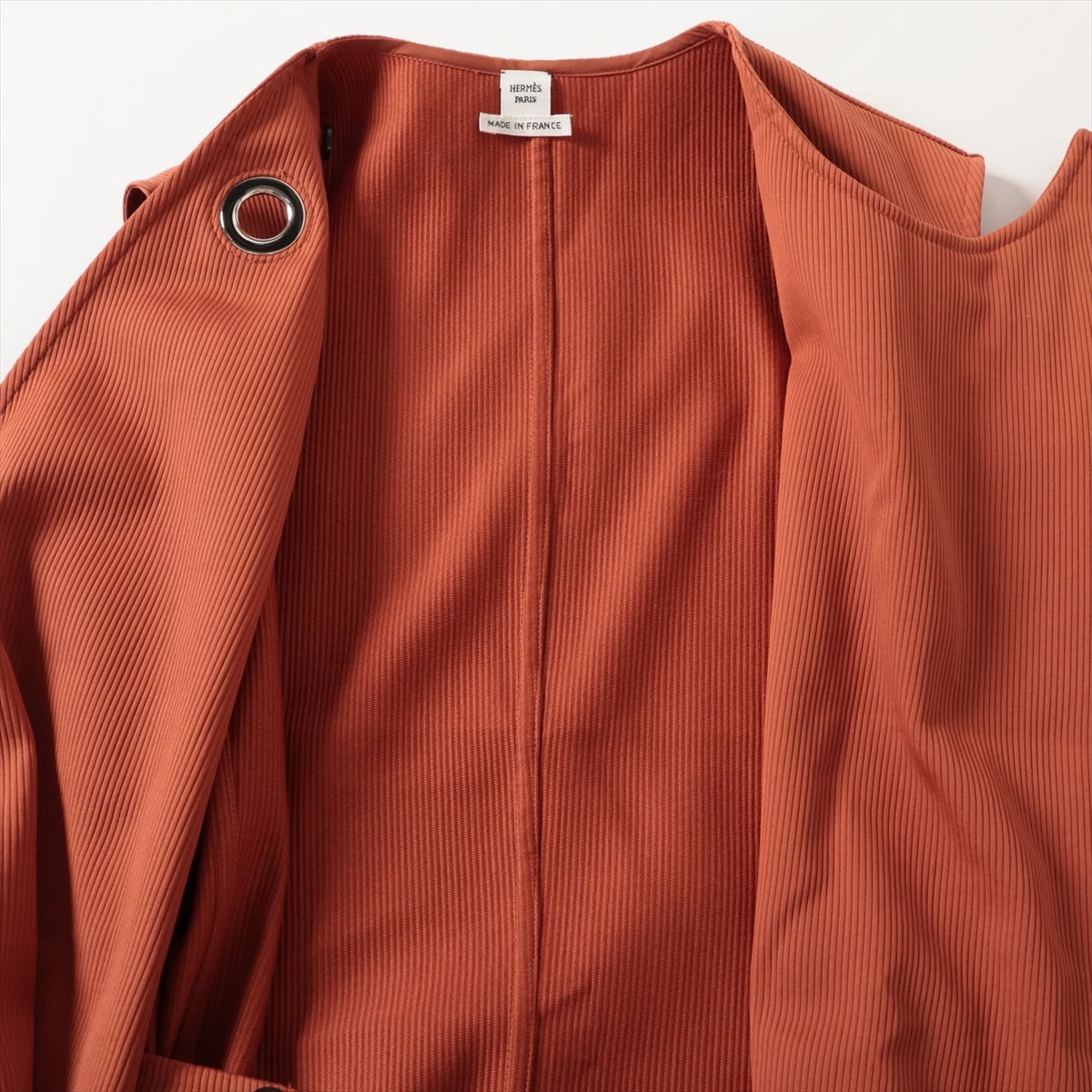 新品タグ付★エルメス ボルデュックチェック ワンピース オレンジ34 XS 新品タグ付☆エルメス ボルデュックチェック ワンピース