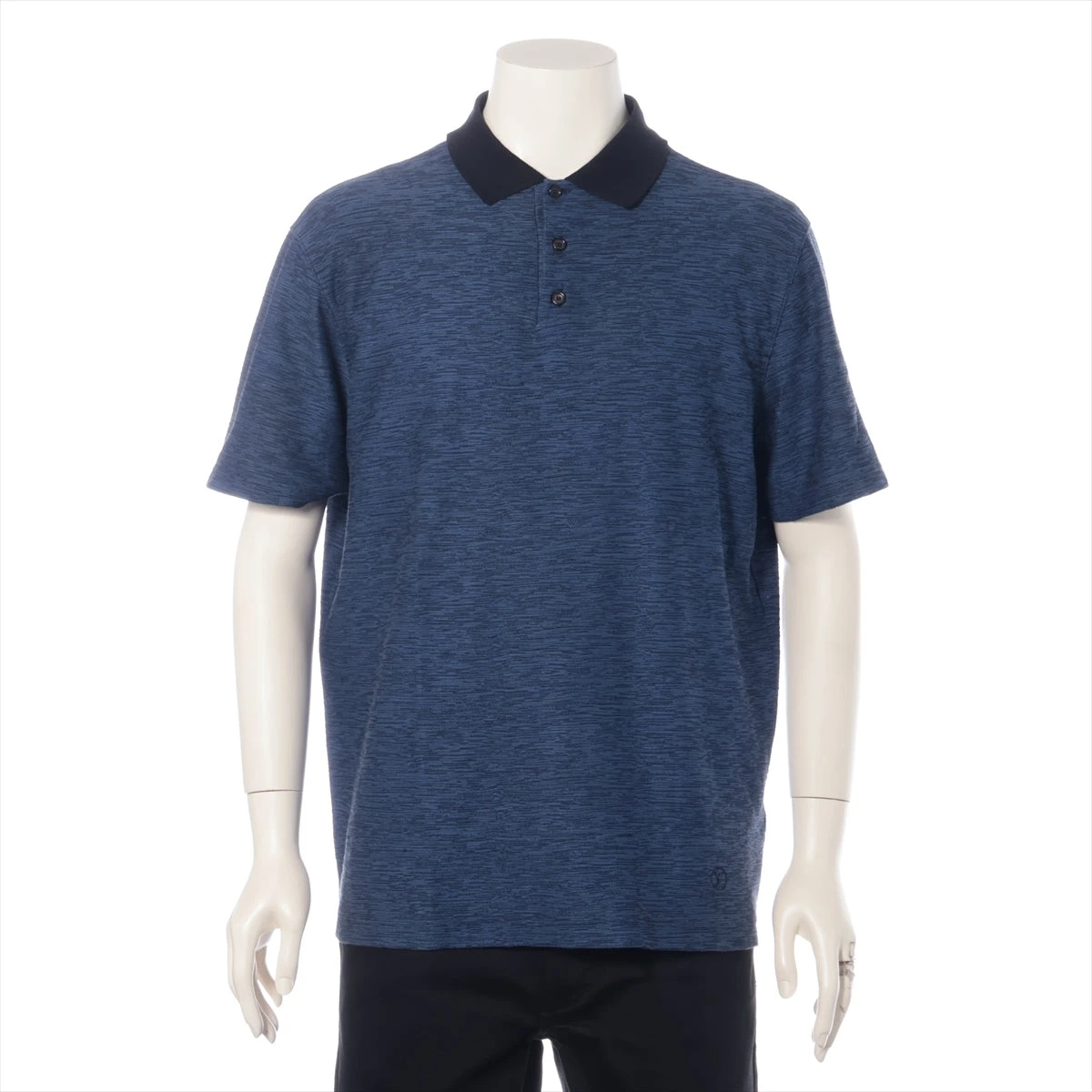 ヴィトン 18SS コットン ポロシャツ M メンズ ブルー RM181Q LV 