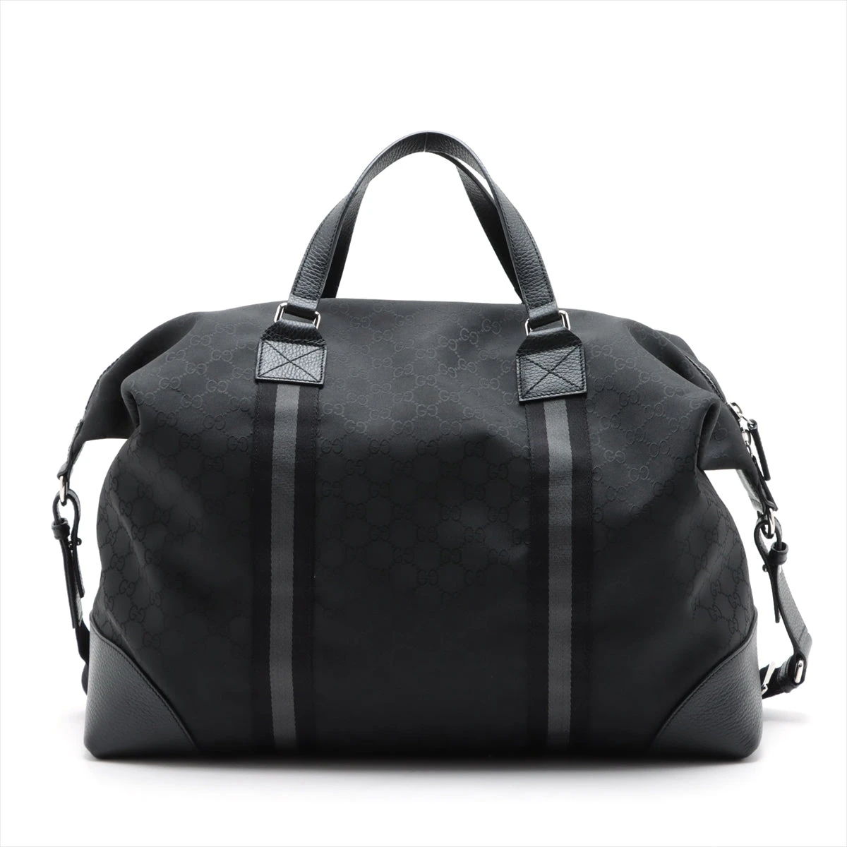 グッチ GGナイロン ナイロン×レザー 2WAYボストンバッグ