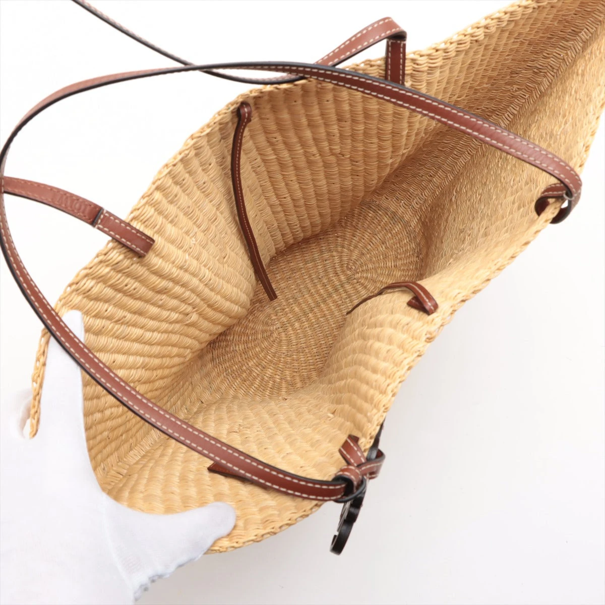 【専用】LOEWE / アナグラム シェルバスケットバッグ スモール かごバッグ 23-2792-1.jpg