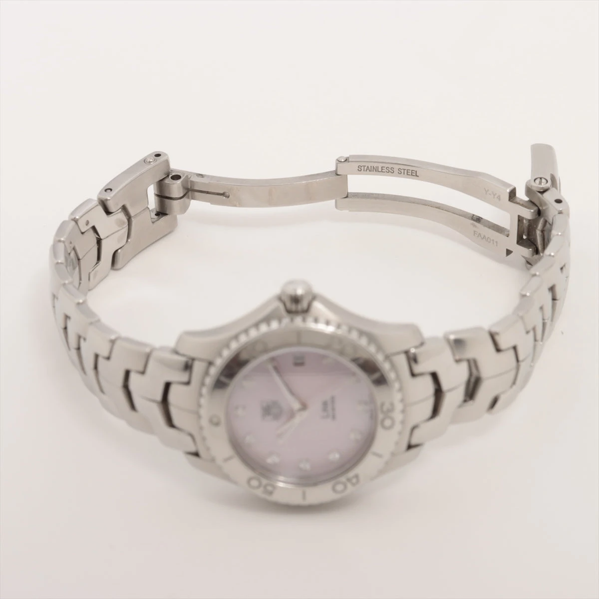 タグホイヤー リンク WJ131C-1 SS QZ ピンクシェル文字盤 A3130629