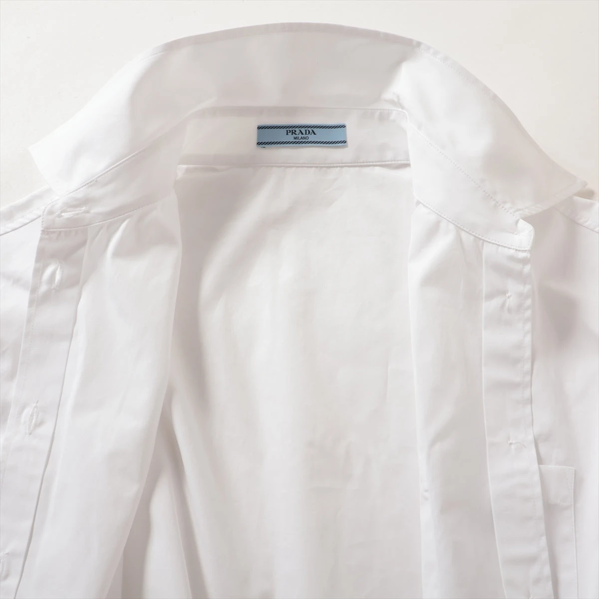 プラダ トライアングルロゴ 23SS コットン シャツ 42 レディース